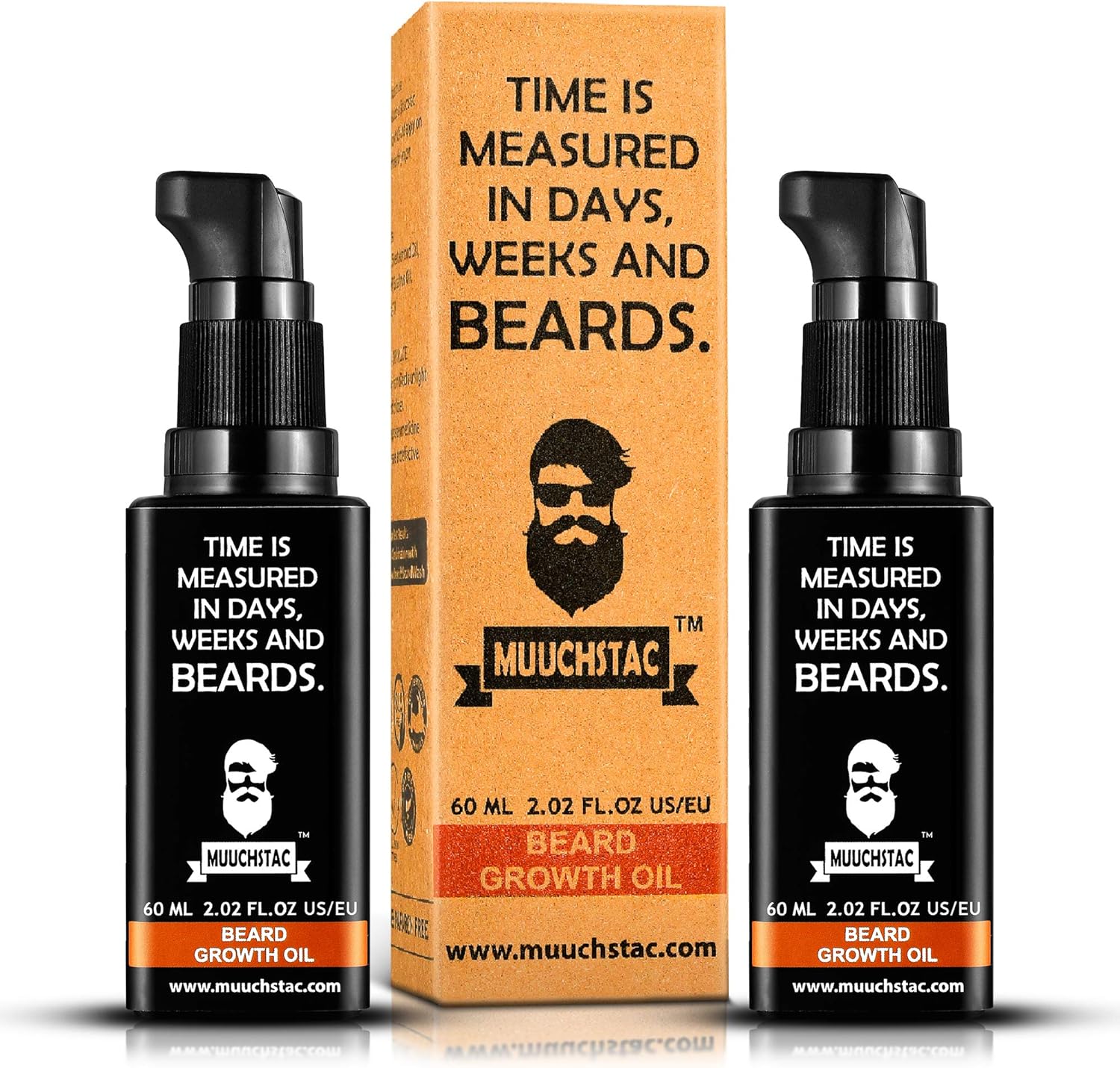 Muuchstac Beard Growth Oil For Men Pack Of 2 120ml 100 Herbal Beard Growth Oil Amazon In Health Personal Care