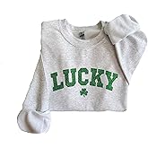 Up2ournecksinfabric Glitter St Patricks Day Sweatshirt Lucky Sweatshirt St Patricks Shirt Lucky Shirt St Pattys Day Green Glitter Shamrock