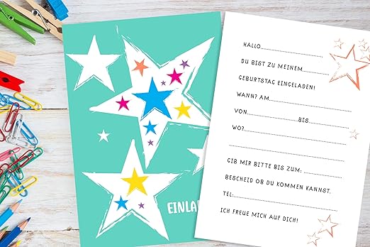 Deingastgeschenk 8 Inviti Per Compleanno Bambini A Forma Di