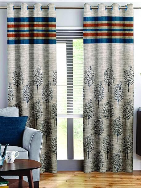 Story Home Set Of 4 Pcs Combo Jacquard Multi Eyelet Ringtop Fancy