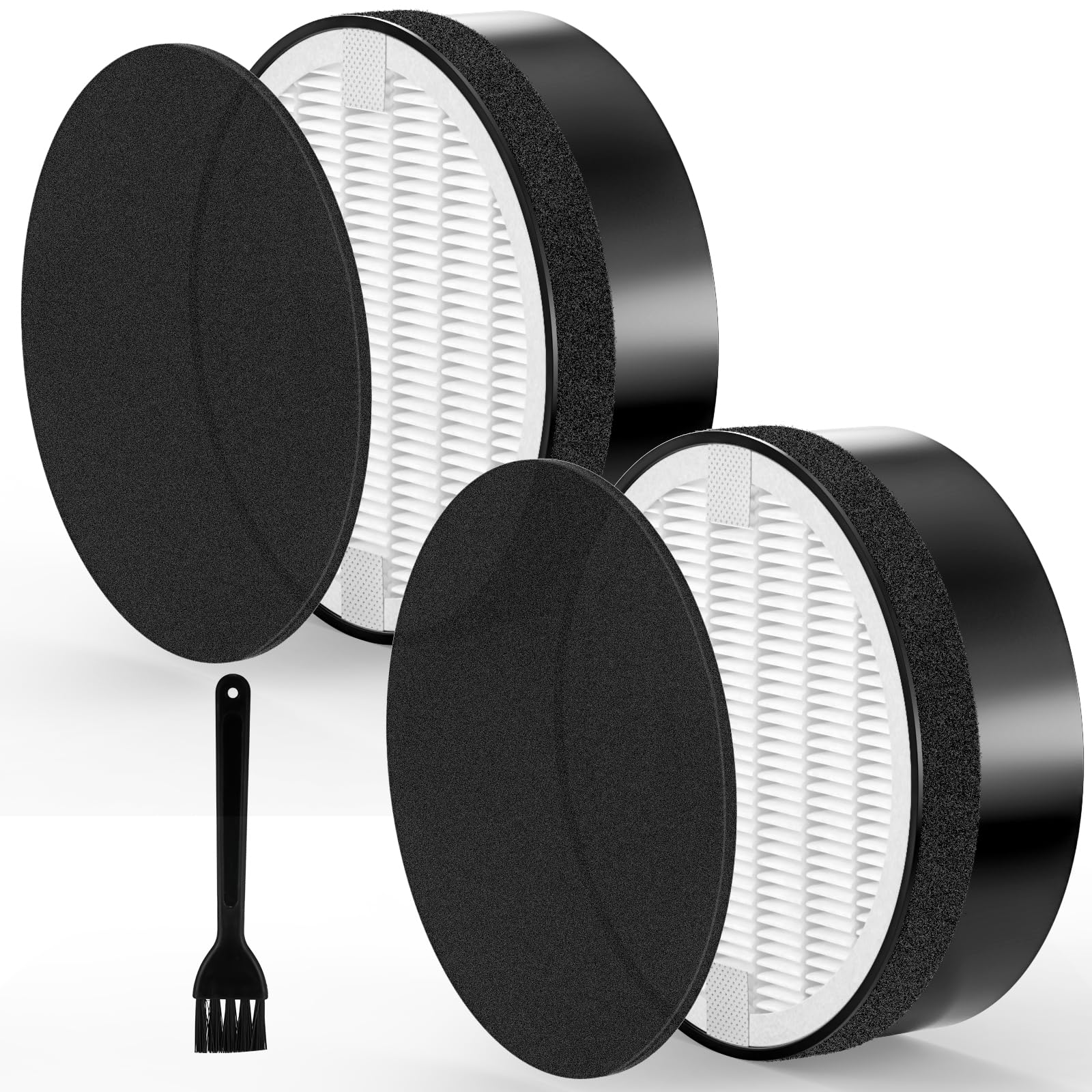 2 Pack LV-H132 Replacement Filter for LEVOIT LV-H132 Air Purifier, 2 Nylon Pre-Filter, 2 HEPA Filter & Activated Carbon Filter, 3-in-1 Filtration System, Replaces Part LV-H132-RF