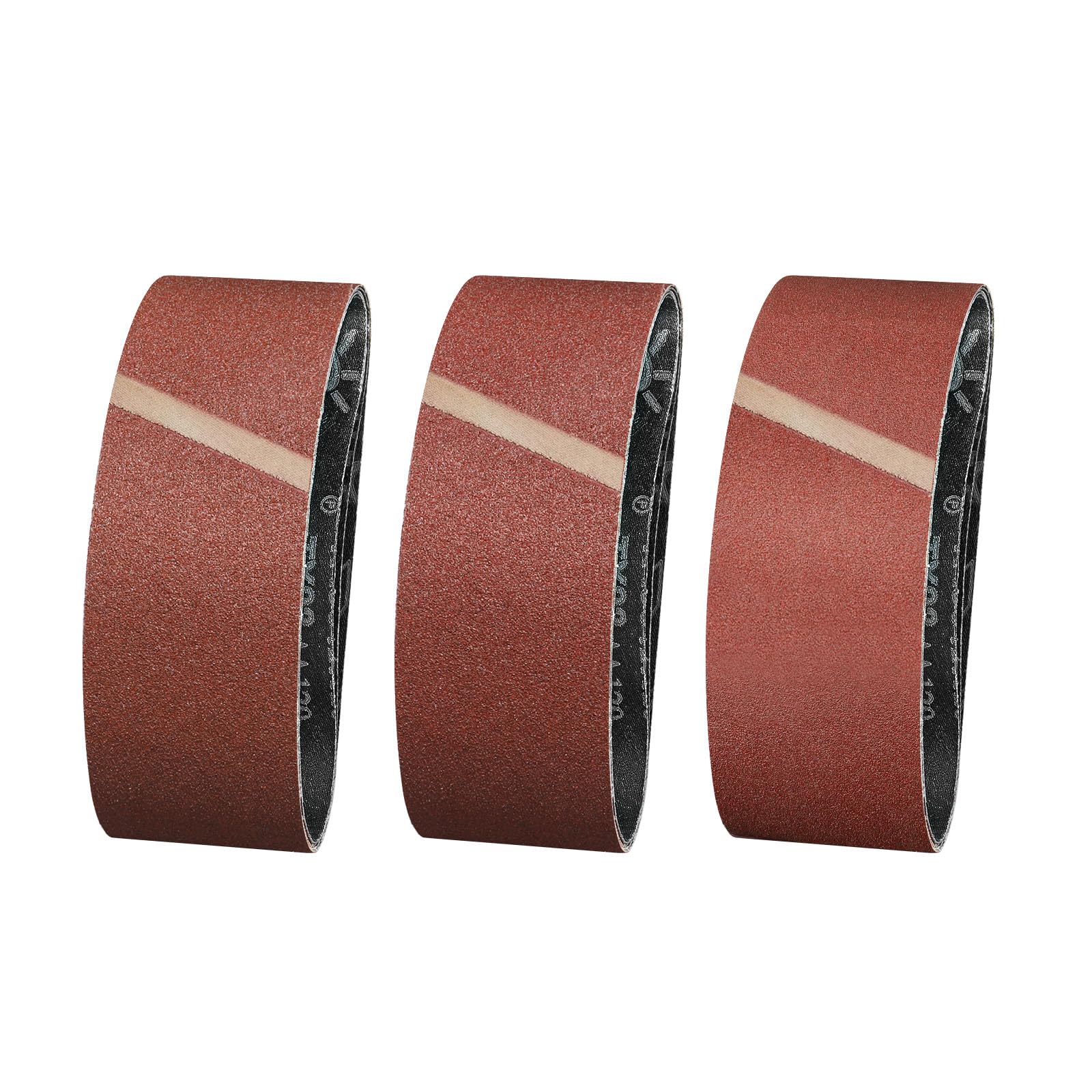 Sruhrak Sanding Belt 75 x 533 mm - 12 Pieces Belt Sander Sanding Belts, 4 Pieces Each Grit 60/80/120 Sanding Belt Set, for Sanding, Filing, Sharpening and Rust Removal
