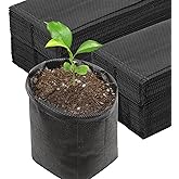 ENPOINT Black Plant Grow Bags for Plants Nursery, Pack of 200 5.5x5.9 Breathable Non-Woven Fabric Grow Bags for Planting Seedling Pots Nursery Pots