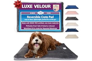 Pet Dreams Dog Crate Pad - Washable Kennel Mat, Crate Pads for Dog Cages, Non-Toxic, Flat Indoor Cat Bed, Fits iCrate 18, 24, 30, 36, 42, 48 Inches (Grey, X Small, 18")