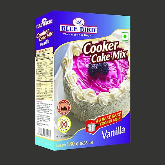 Blue Bird Cooker Cake Mix, Vanilla, 180g Amazon.in Amazon Pantry