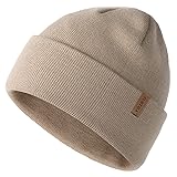 FURTALK Beanie for Men Women Cuffed Thick Knitted