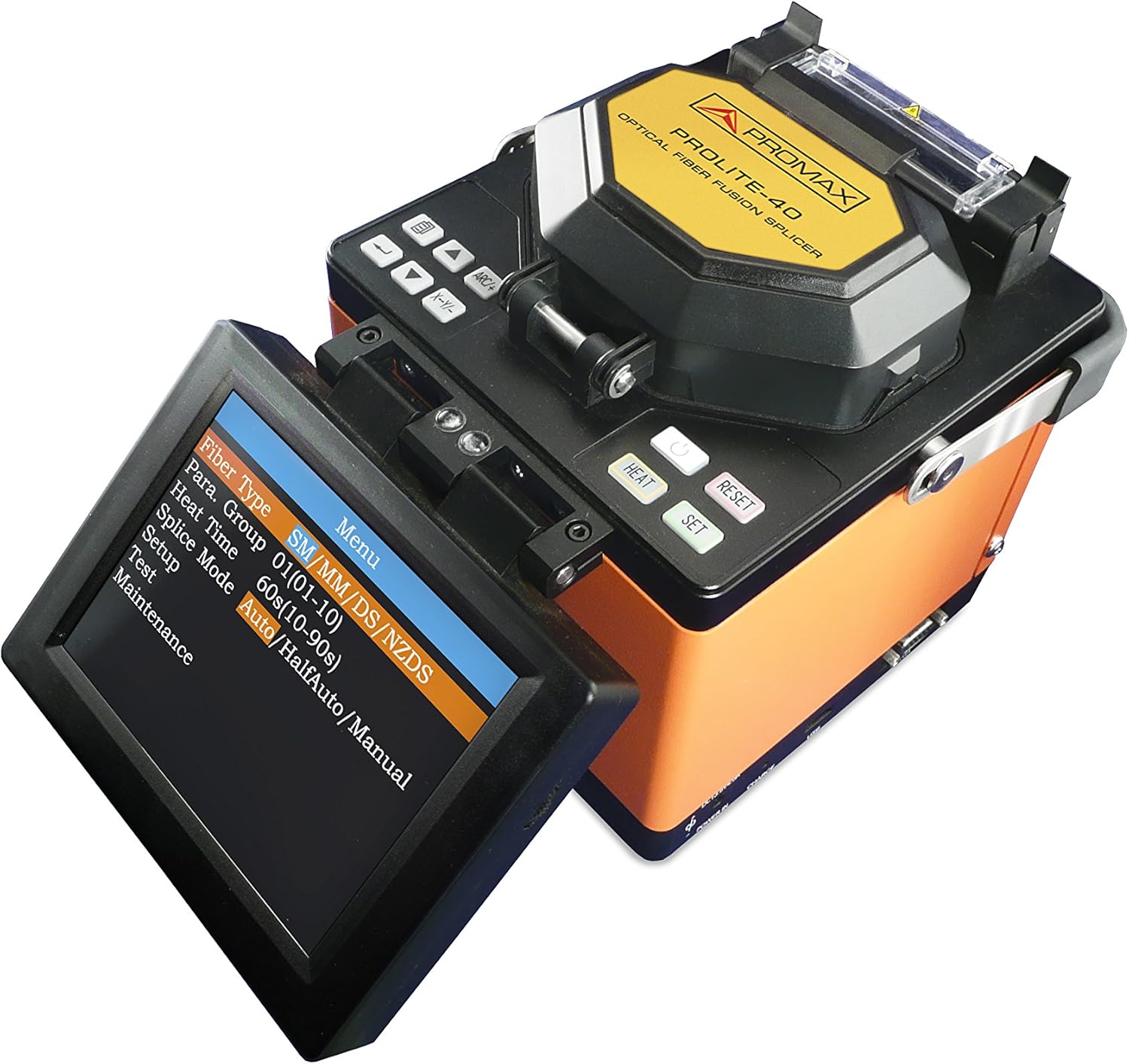 Empalmador de fusión de fibra óptica