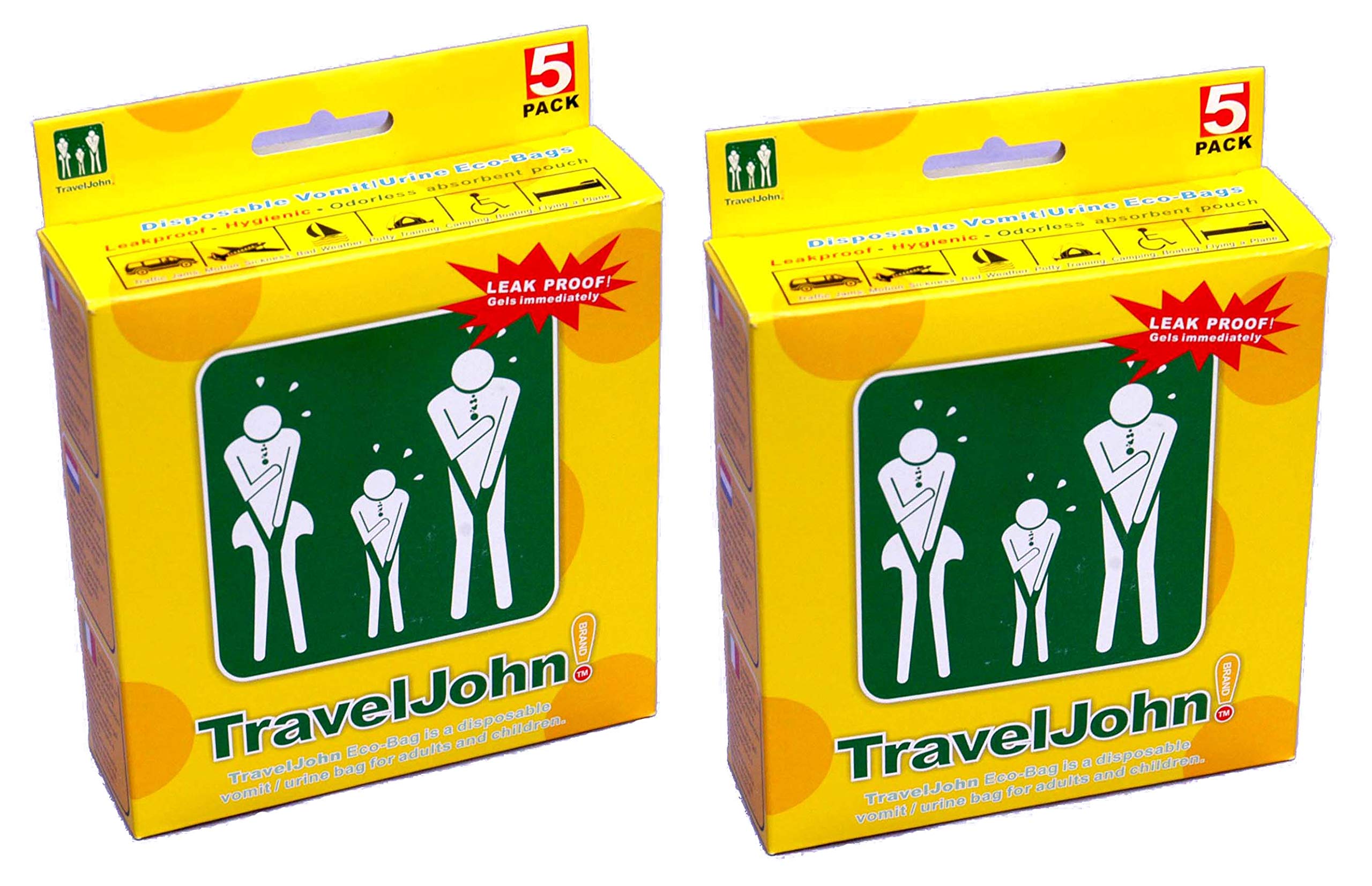 TravelJohn Vomit Bags - 5-Pack