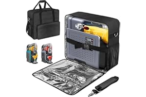 BOHEMIABY 2025Thermal Slushie Machine Carrying Bag, Large Portable Slushie Carrying Case for Ninjaa Fs301 & Fs300, Large Opening Design, Thick Padding, Removable Shoulder Strap, Accessory Bag (Black)