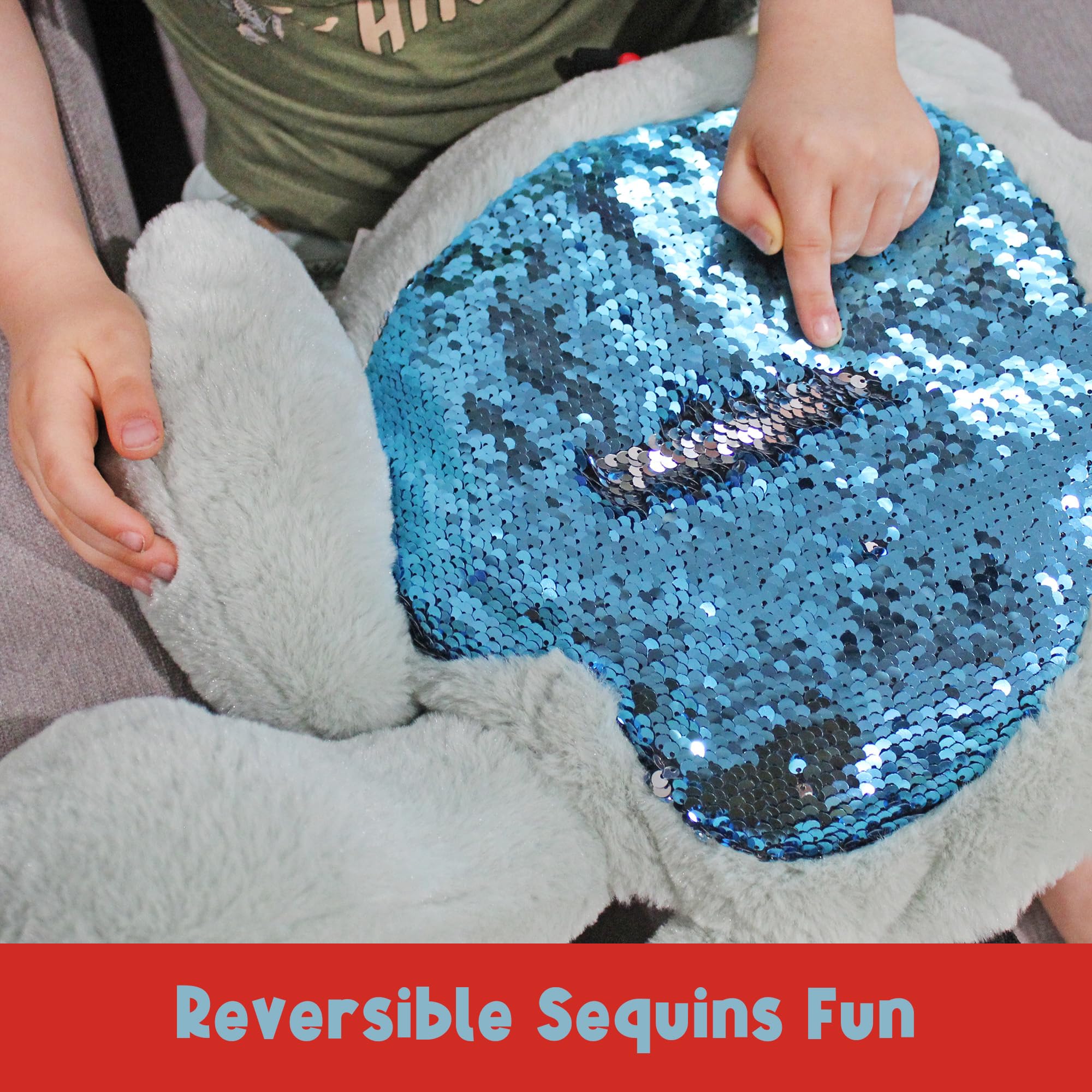 MEAVIA Weighted Sensory Lap Pad Sea Turtle Plush, Stuffed Turtle Toy with Detachable Lap Pillow, FEELix Collection