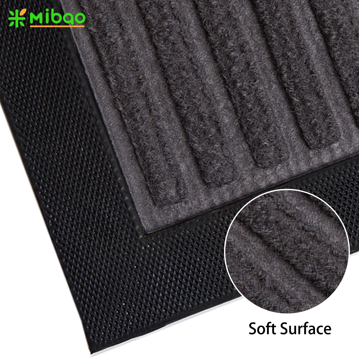 Mibao Low Profile Shoe Scraper Doormat Indoor Outdoor Floor Mat