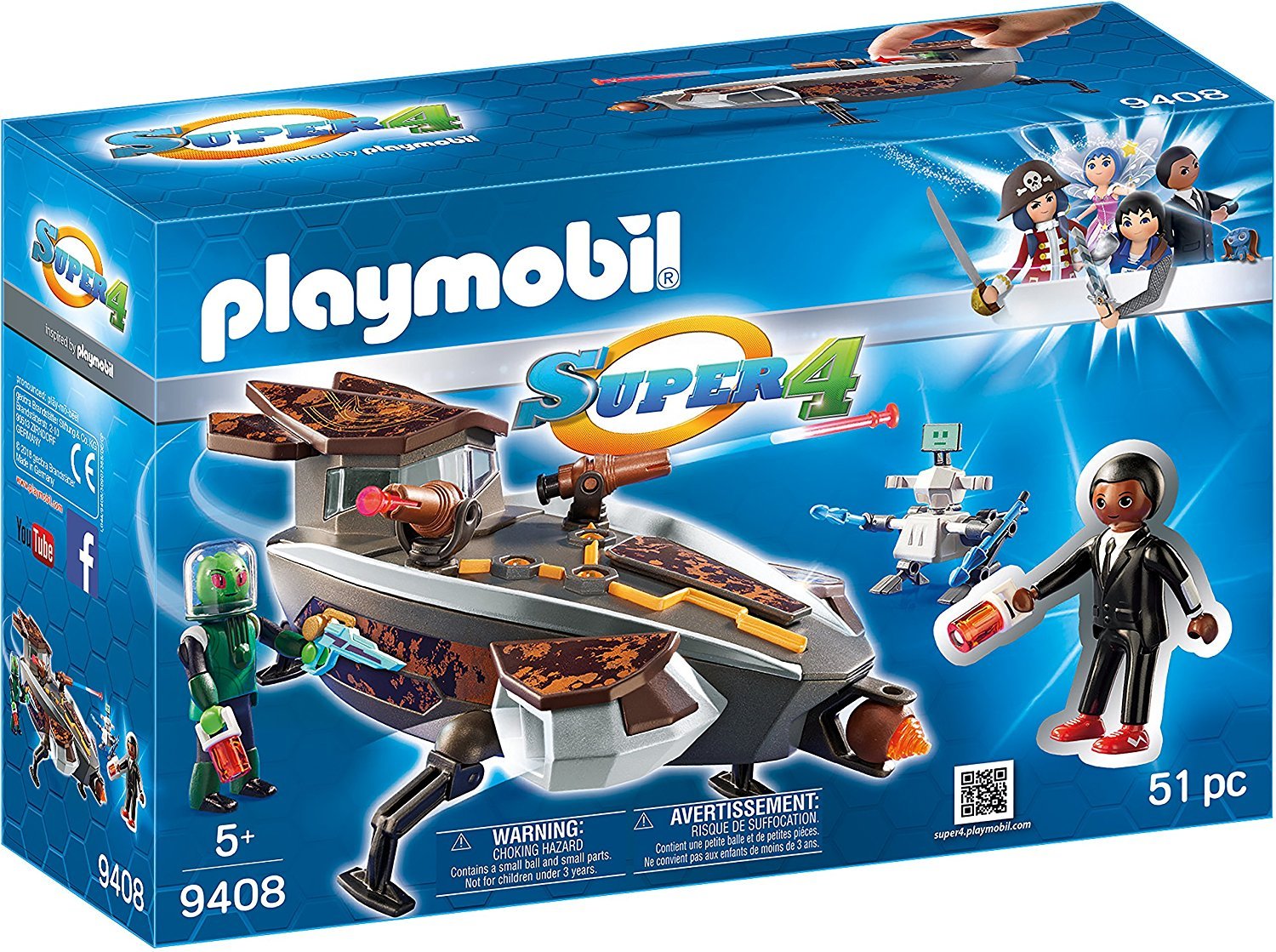 PlayMOBIL 9408 Gene/Sykronian Vessel, Fun Imaginative Role-Play, PlaySets Suitable for Children Ages 4+