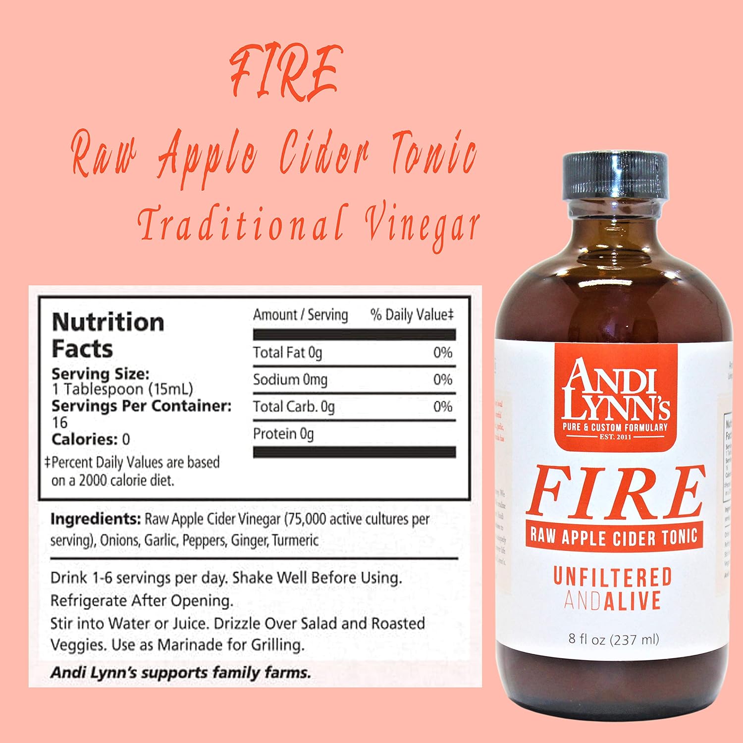  Andi Lynns Apple Cider Vinegar Tonic Original
