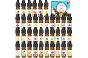 ERCORART Food Flavoring Oil - Concentrated Candy Flavors, 36 Liquid Lip Gloss Flavoring Oil, Cotton Candy Pineapple Strawberry Flavor Oil for Baking, Cooking, Slime Making, Drinks - 0.25 Fl Oz