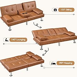 Yaheetech Convertible Sofa Bed Adjustable Couch