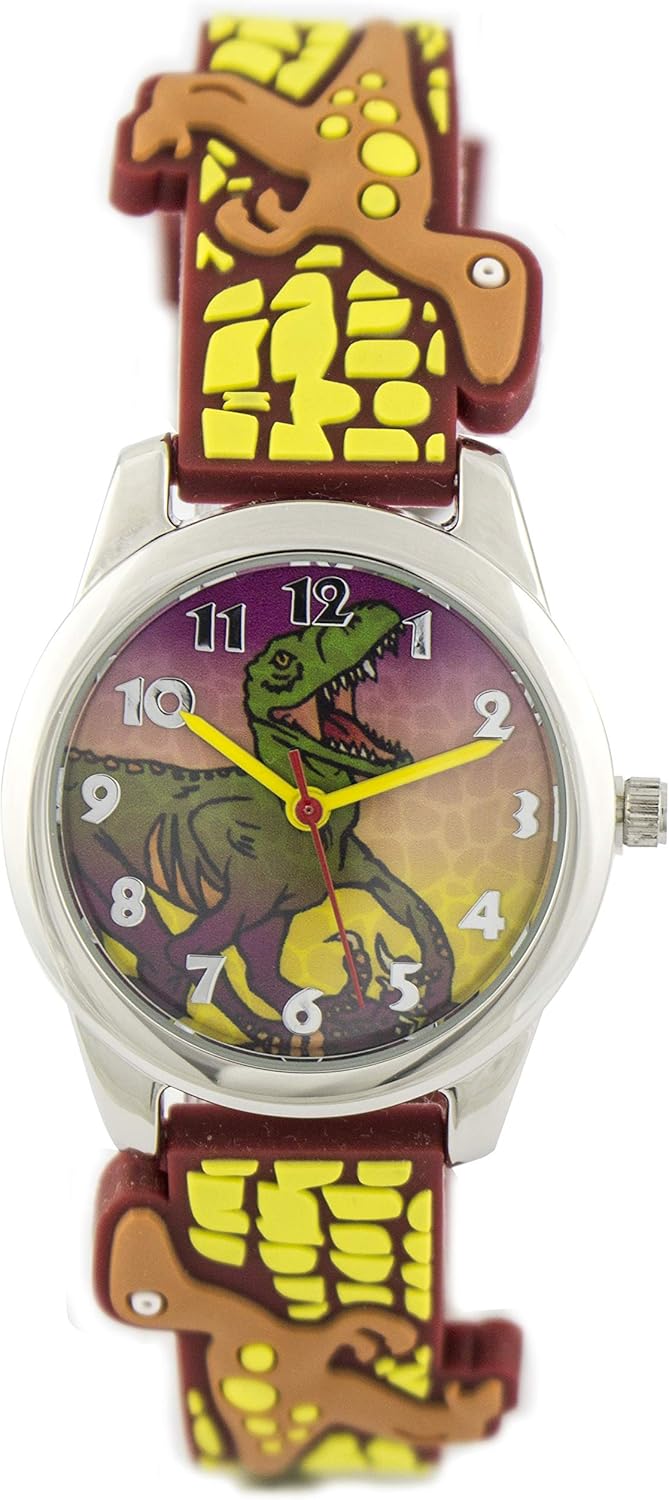 Kids Fun Time Trex Dinosaur Watch Boys Children's Teacher Dial Wrist Watch Amazon.co.uk Watches
