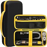 CROTIRAD Hard Case for Fanttik Slim V8 APEX/V8 Mate, Slim V10 APEX/V10 Mate Car Vacuum, Storage Organizer for Fanttik V8/V10 Cordless Car Vacuum Accessories, Black