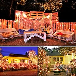 KNONEW 203FT Outdoor Christmas Fairy Lights Plug