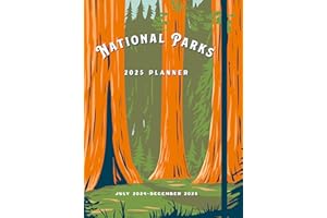 National Parks 2025 Weekly Planner: July 2024 - December 2025
