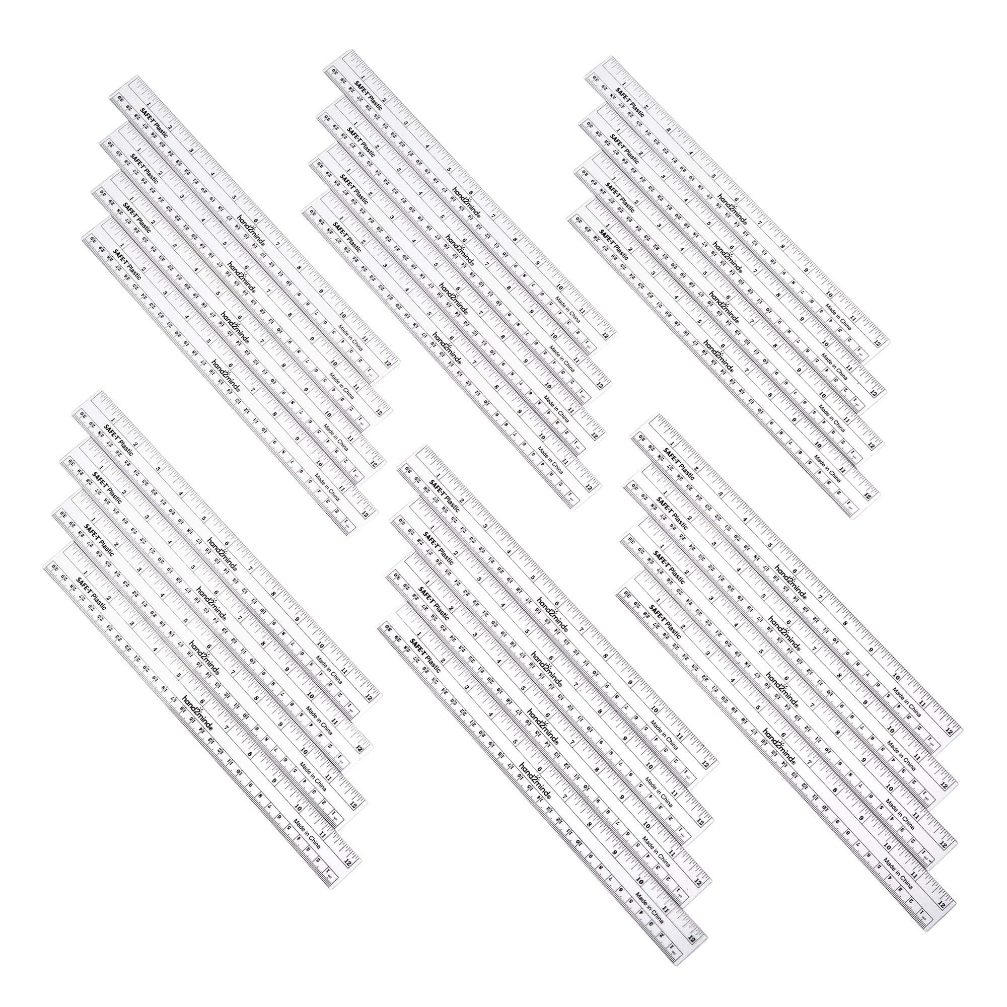 thumbnail image 2 of Hand2mind Safe-T Ruler (Pack Of 48) - 12 Inch Shatter-Resistant Flexible Ruler For Kids, Math & Geometry School Supplies 2 of 13