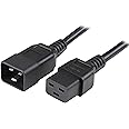 StarTech.com 3 ft Heavy Duty 14 AWG Computer Power Cord - C19 to C20 - 14 AWG Power Cable - IEC 320 C19 to IEC 320 C20 Extension Cord (PXTC19C20143)