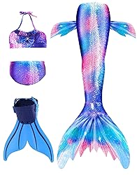 DNFUN Mermaid Tails for Swimming for Girls Bikini