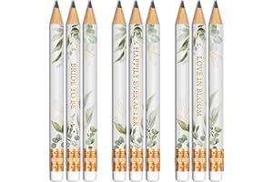 Markt Mini Pencils for Bridal Shower Games, Bridal Shower Pens, Small Pencil Set For Prizes, Game Winner Gifts, Golf Pencils 