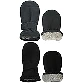 N'Ice Caps Baby Toddler Mittens Kids 2 Pairs Fleece Gloves Winter Warm Sherpa Lined