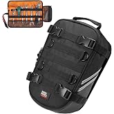 KEMIMOTO Motorcycle Tail Bag with Tool Roll Bag Quick Release 6L Capacity | Universal Dual Sport Bike Adventure Rear Fender Bag Storage Fit for Dirt Bike Off Road Motocross
