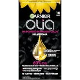 Garnier Olia Ammonia-Free Brilliant Color Oil-Rich Permanent Hair Color, 1.0 Black (Pack of 1) Black Hair Dye (Packaging May Vary)
