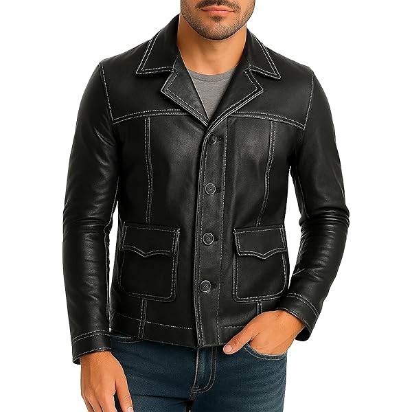 CLASSIC JACKETS Mens Lambskin Leather Biker Jacket | Vintage