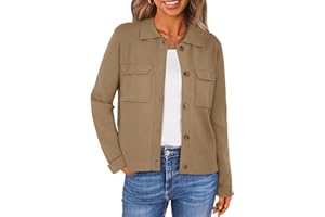 LILLUSORY Jackets for Women Button Down Cropped Knit Cardigan with Pockets 2024 Fall Outfits Clothes