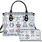 Personalized Holiday Vintage Leather Handbag – Festive Christmas Gift For Women, Classic Winter Style