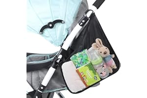 Accmor Universal Stroller Organizer, Side Sling Stroller Organizer, Mesh Cargo Net Stroller Storage Caddy Accessories, Stroller Bag Accessories Fits for Uppababy, Nuna, Baby Jogger, Doona Strollers