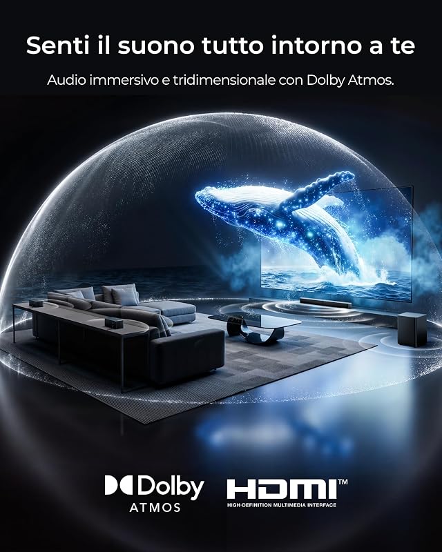 Sistema Surround 7.1 Wireless per TV con Dolby Atmos