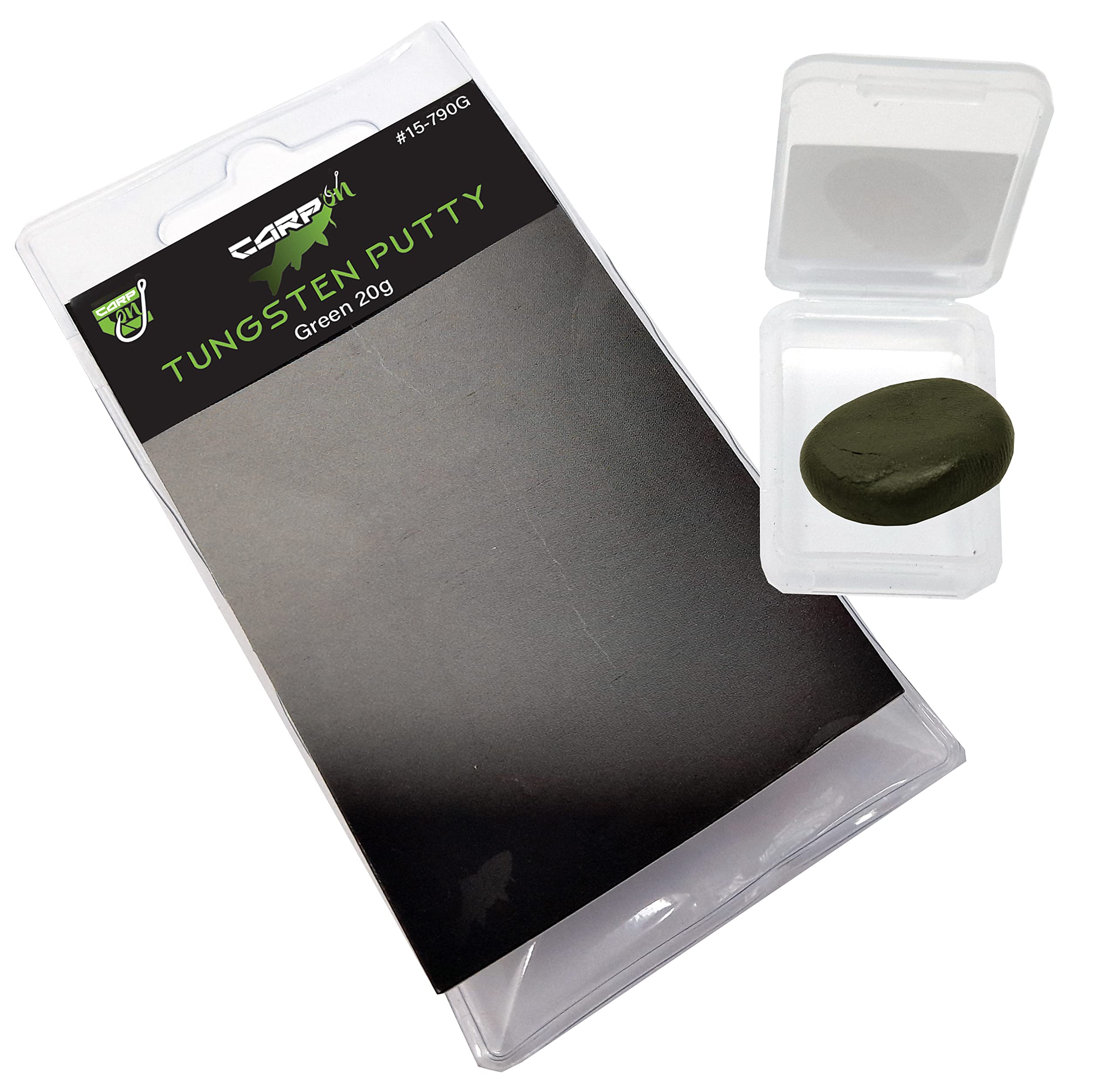 Carp On - Heavy Tungsten Rig Putty 20g Pack - Weed Green - Essential Malleable Terminal Tackle to make Balanced Fishing Rigs (20g x Weed Green) [mb-15-790G]