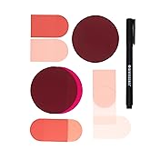 DiverseBee Transparent Sticky Notes (Includes Quick Dry Pen), Cute Clear Sticky Tabs, Translucent Page Flags Book Markers Stickers, Planner Accessories Bible Journaling Study Office Supplies (Marsala)