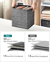 SONGMICS Storage Boxes Set of 6 26x26x28 cm Non-Woven with Handles view 6