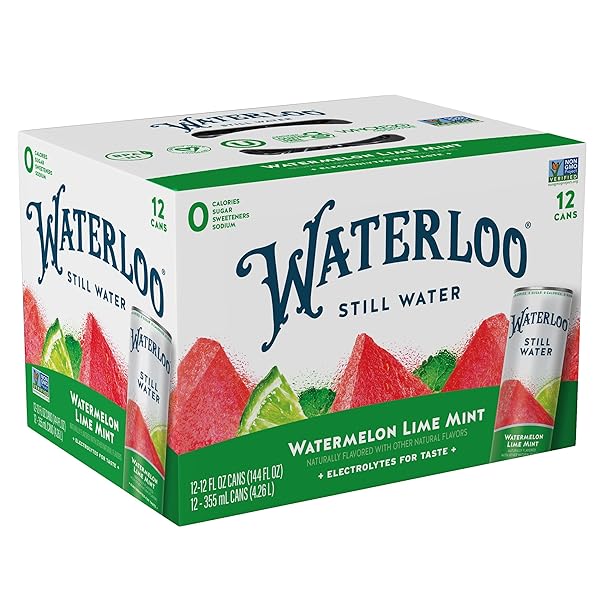 WATERLOO STILL WATER, WATERMELON LIME MINT NATURALLY FLAVORED...