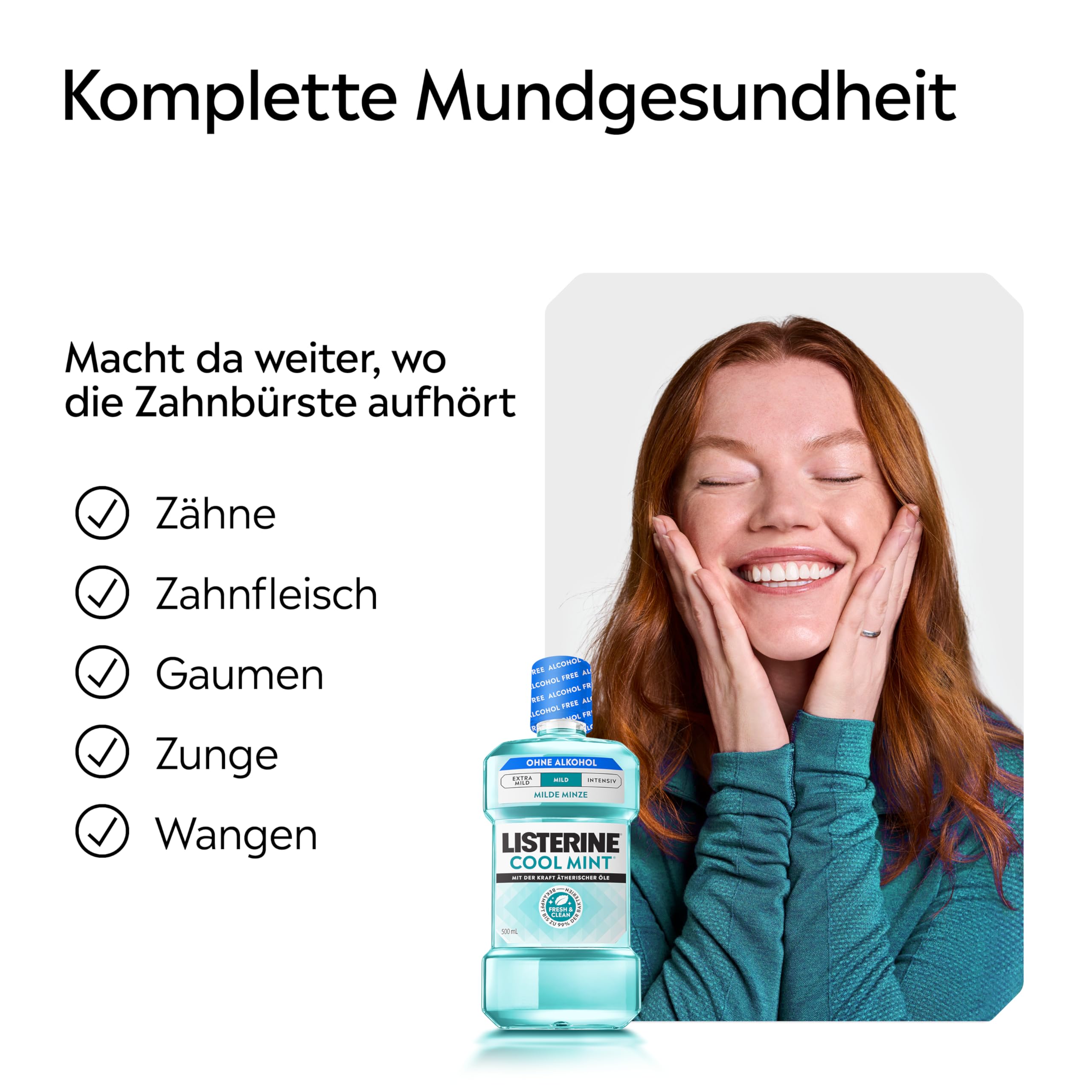 Listerine Cool Mint Mild Mundspülung Alkoholfrei, 500 ml 6