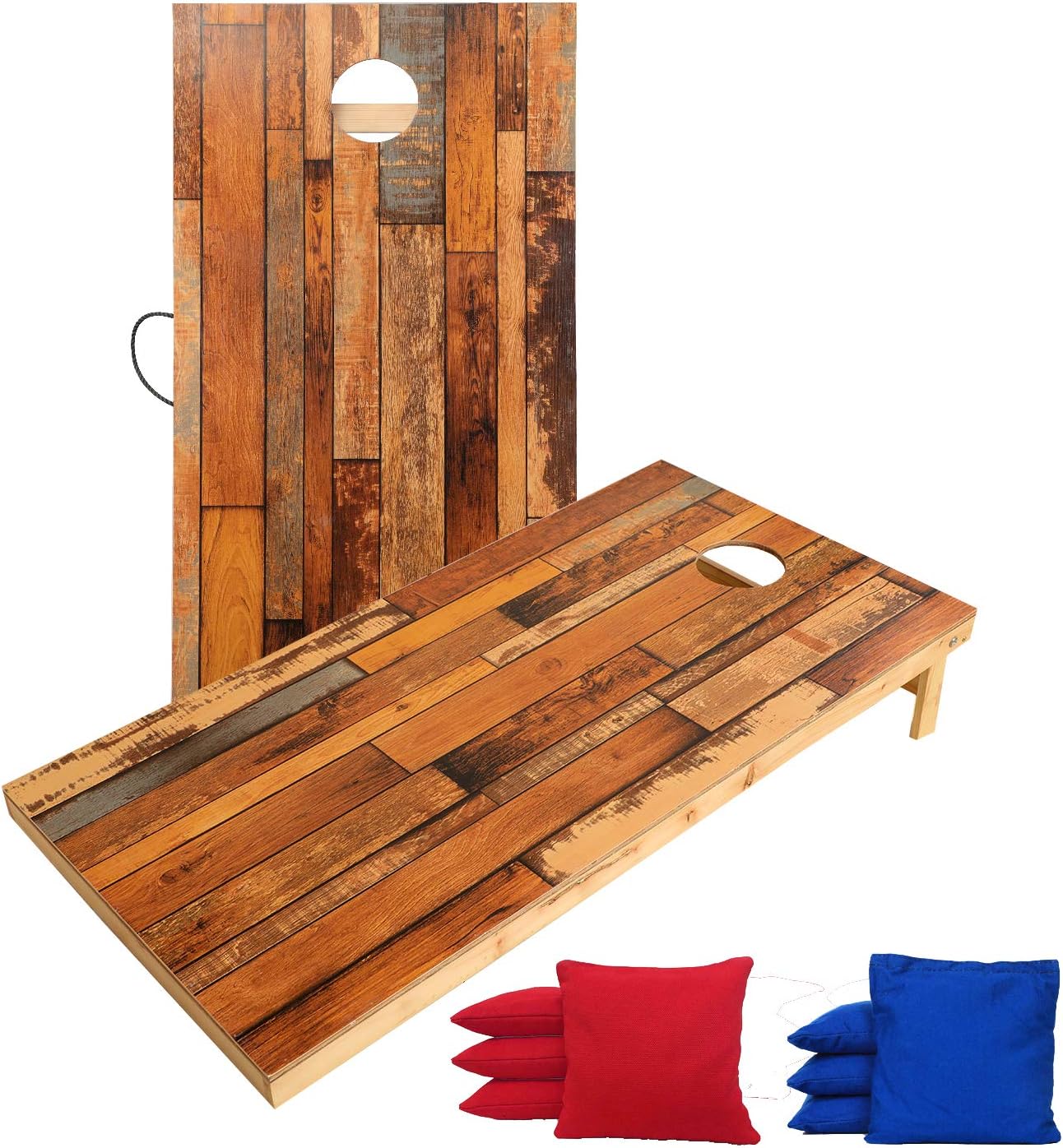 TIANNBU Solid Wood Waterproof Cornhole Set Two 2'x4