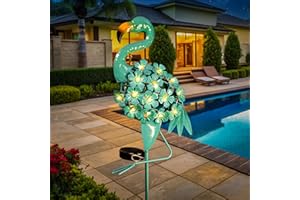 HOMEIMPRO Flamingo Solar Garden Lights Yard Decorations Outdoor Garden Gifts for Women Men Lawn Ornaments for Yard Decor Birthday Mothers' Day Gifts for Mom Dad (Robin Egg Blue, 1Pack)