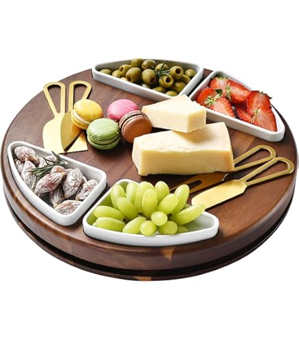 Godinger cheese bord チーズプラトーセット Amazon.com | Godinger Cheese Board and Knife Set, Acrylic