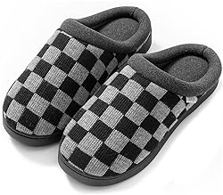 UBFEN Mens Slippers for Indoor Bedroom Memory Foam