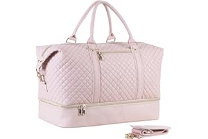 SEYFOCNIA Overnight Travel Duffel Bag, Canvas Leather Oversized Weekender Bag Large Carry On Bag Travel Bag for Men or Women