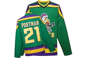 Mighty Ducks Jersey Movie Ice Hockey Jersey S-XXL Charlie Conway #96 Adam Banks #99, 90S Hip Hop Clothing for Party