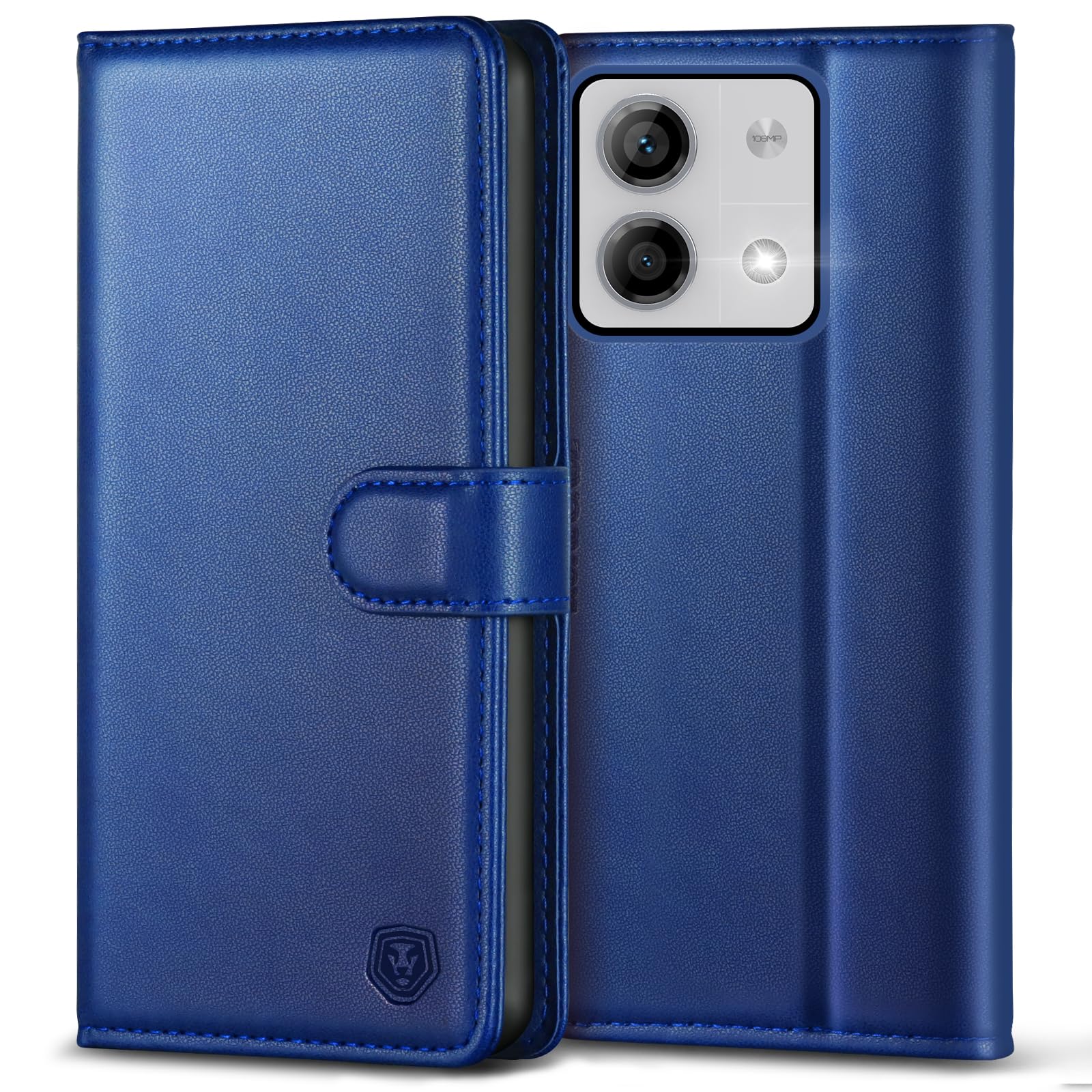Mobile Phone Case for Xiaomi Redmi Note 13 4G Case Premium PU Leather Redmi Note 13 4G Flip Case Wallet Card Slot Stand Magnetic Case Cover Protective Case for Redmi Note 13 4G - Royal Blue