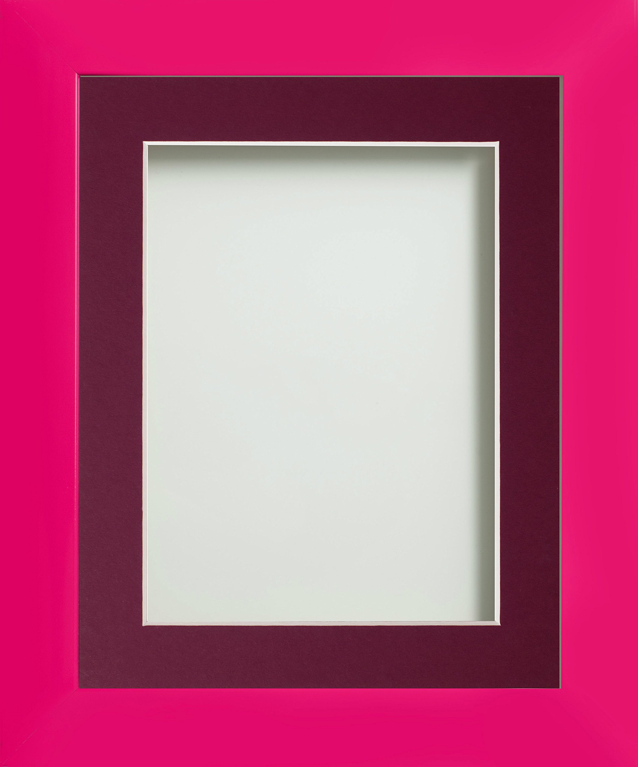 Frame Company Candy Range Hot Pink Picture Photo Frames with Plum Mount *Choice of Colours*