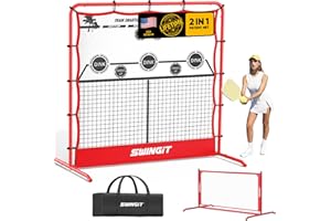 Pickleball Practice Rebounder Net 6FT Mini Pickle Ball Net Portable for Outdoor Driveway Backyard and Indoor Garage 2in1 Trai