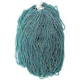 Czech Glass Seed Beads 11/0 (2.1mm Diameter) Transparent Teal Green AB Strung DIY Jewelry Making Beadss - 500g Bulk Bag by Preciosa (Jablonex)